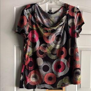 East 5th  Colorful Geometric Women's Top - Size XL
